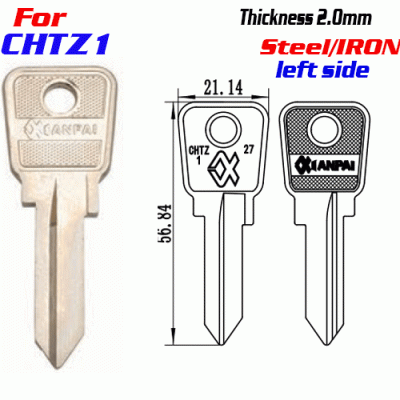 F-309 Steel Thickness 2.0mm CHTZ1 door key blanks left side