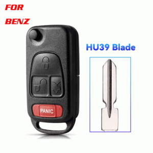 CKS-25 Flip Remote Key shell 3 Button for Mercedes Benz hu39