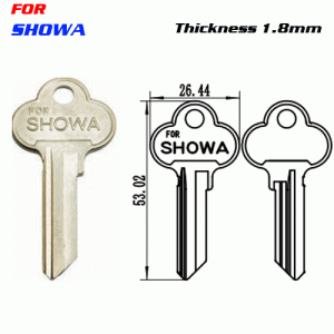 F-063 BRASS Thickness 1.8 mmBEN SHOWA door key Blanks