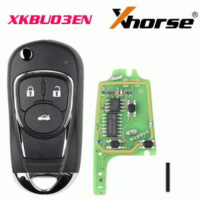 XKBU03EN Wire Remote Key Buick Flip 3 Buttons