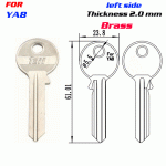 F-076 Brass Thickness 2.0mm YA8 door key Blanks