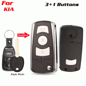 CKS-396 4 Buttons Modified Flip Remote Key Shell for kia Right