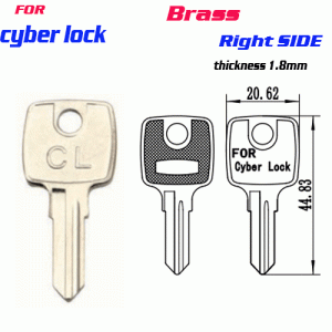 F-115 BRASS Thickness 1.8mm cyber lock door key Blank