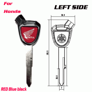 Z-038 New designi Honda Key Blank left side Mix colours