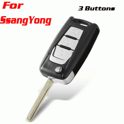 CKS-260 NEW Flip Remote Car Key 3 Buttons For Ssang song