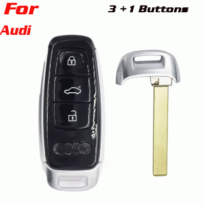 CKS-285 3+1 Button smart remote Car Key Case Shell For Audi