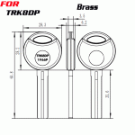 J-068 Plastic TRK8DP KEY BLANKS