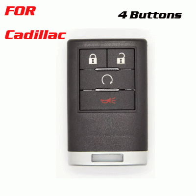 CKS-91 Remote Car Key Shell Case With 4 Buttons for Cadilla