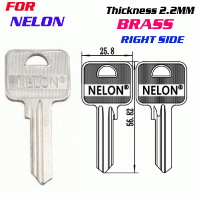 F-052 Brass Thickness 2.5mm NELON door key Blanks