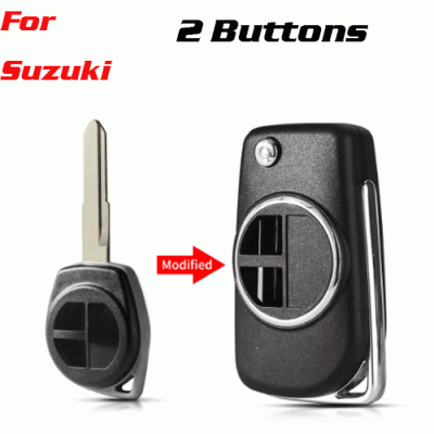 CKS-224 Folding Modified Car key Shell For Suzuki 2 Buttons