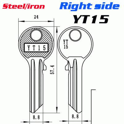 M-051 Steel Iron YT-15 key blanks long term cooperation
