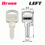 Y-001A Brass Desk door key Blanks Left side Wholesale