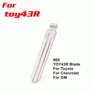XH-B069 #69 TOY43R Uncut Remote KD VVDI Key Blade Blank keys