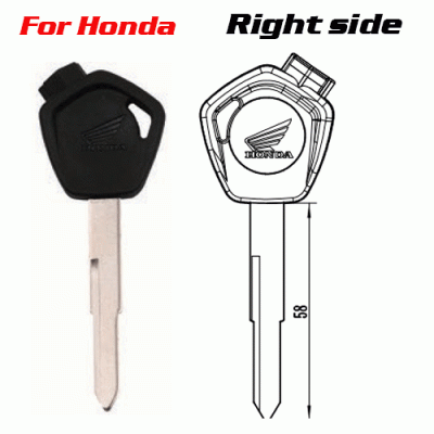 Z-011B Right Side Honda Motorcycle Key Blanks