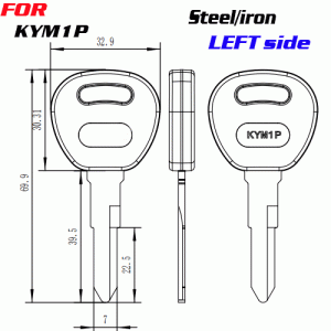 J-071 Steel /iron KYM1P KEY BLANKS left SIDE