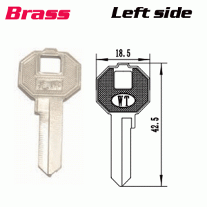 Y-027A Brass Desk FOR WT LOCK key blanks left side