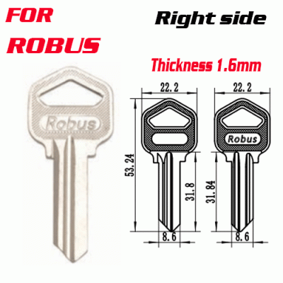 M-064 Thickenss 1.6MM Right side key blanks quality supplier