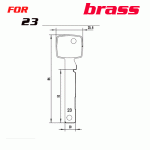 J-112 Brass Number 23 house key blanks