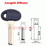 K-128 Length 29 mm Brass door key blanks Thickness 2.67mm