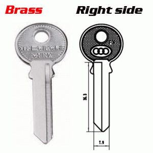 T-002 BRASS For TRI-CIRCLE TL3 House key Blanks Supppliers