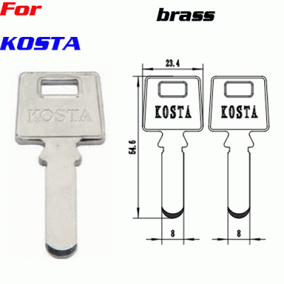 K-196 KOSTA copper key blanks high precision cutting