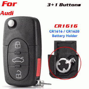 CKS-276 Flip Remote Key shel For Audi 3+1 Buttons 1616 battery