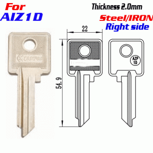 F-312 Steel Thickness 2.0mm AIZ-1d door key blanks Right side
