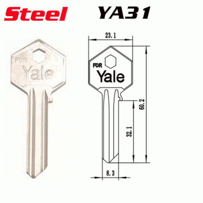 M-027A Steel Iron House Key Blanks YA31 Wholesale