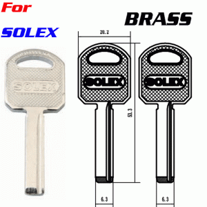 K-187 Brass Solex aftermarket key blanks wholesale