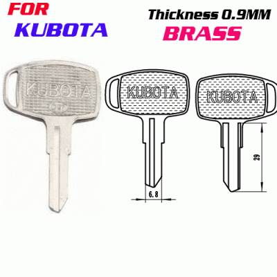 F-053 Brass Thickness 0.9mm KUBOTA door key Blanks