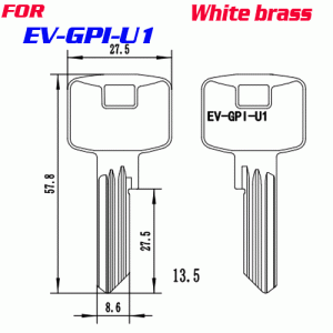 J-134 White Brass EV-GPI-U1 House key blanks suppliers