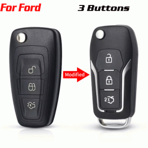CKS-115 Modified Remote Key Case Replacement For fORD 3 Buttons