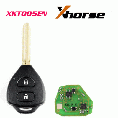 XKTO05EN Wire Remote Key Toyota Flat 2 Buttons