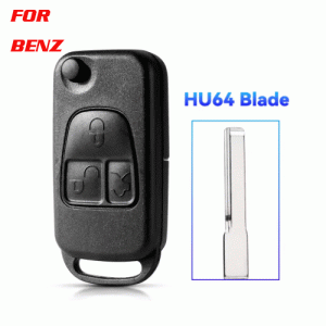 CKS-24 Flip Remote Key shell 3 Button for Mercedes Benz hu64
