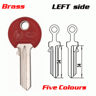 M-010D Brass Universal UL050 Key Blanks left Side