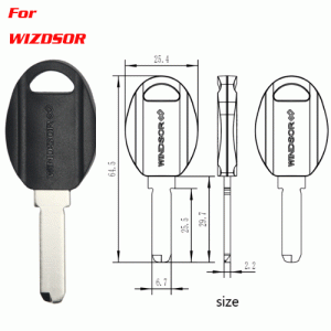K-298 Brass WIZDSORPlastic key blanks manufacturer