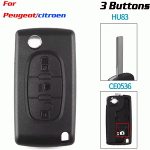 CKS-425 2 Buttons Remote Car Key Shell For Peugeot HU83
