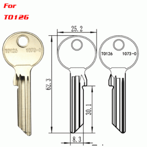 J-161 White Brass TO126 House key Blanks Suppliers