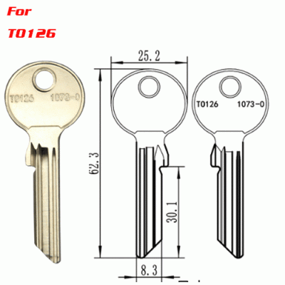 J-161 White Brass TO126 House key Blanks Suppliers