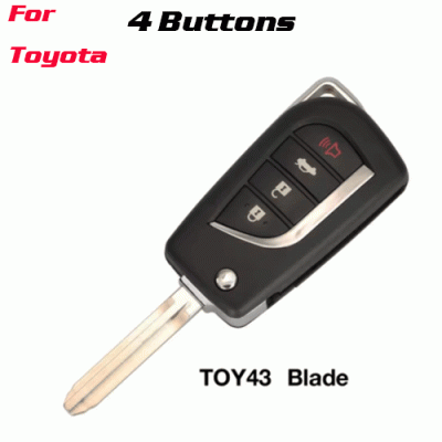 CKS-502 Flip Folding Remote Key Shell Case for Toyota 4B