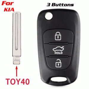 CKS-354 Flip Remote Car Key Auto Shell Case For Kia TOY48