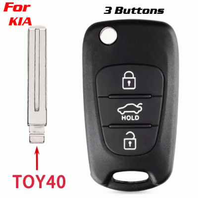CKS-354 Flip Remote Car Key Auto Shell Case For Kia TOY48