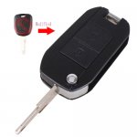 PEU-10 Modified Remote Key Fob Shell 2 Buttons For Peugeot