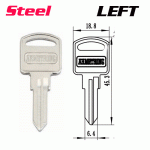 Y-001B Steel Desk door key Blanks Left side Wholesale