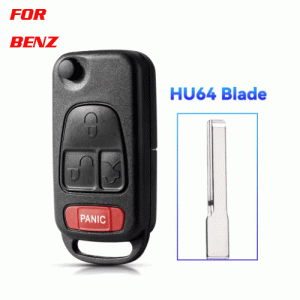 CKS-26 Flip Remote Key shell 4 Button for Mercedes Benz hu64