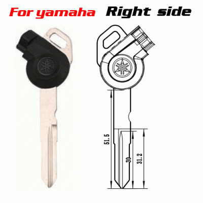 Z-009B Plastic Yamaha Motorcycle Key Blanks Right side