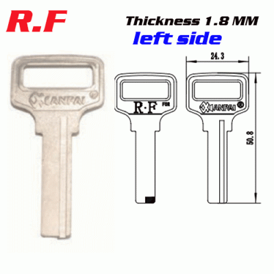 F-010 RF Thickness 1.8mm key Blank Supliers LEFT side