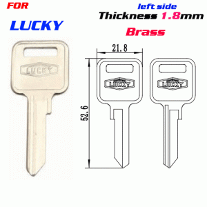 F-092 Brass Thickness 1.8 mm LUCKY door key Blanks left