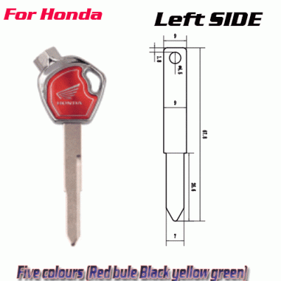 Z-035 New designi Motorcycle Key Blank Left side Five colours