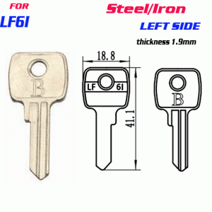 F-118 IRON Thickness 1.9mm LF24R door key Blank left SIDE